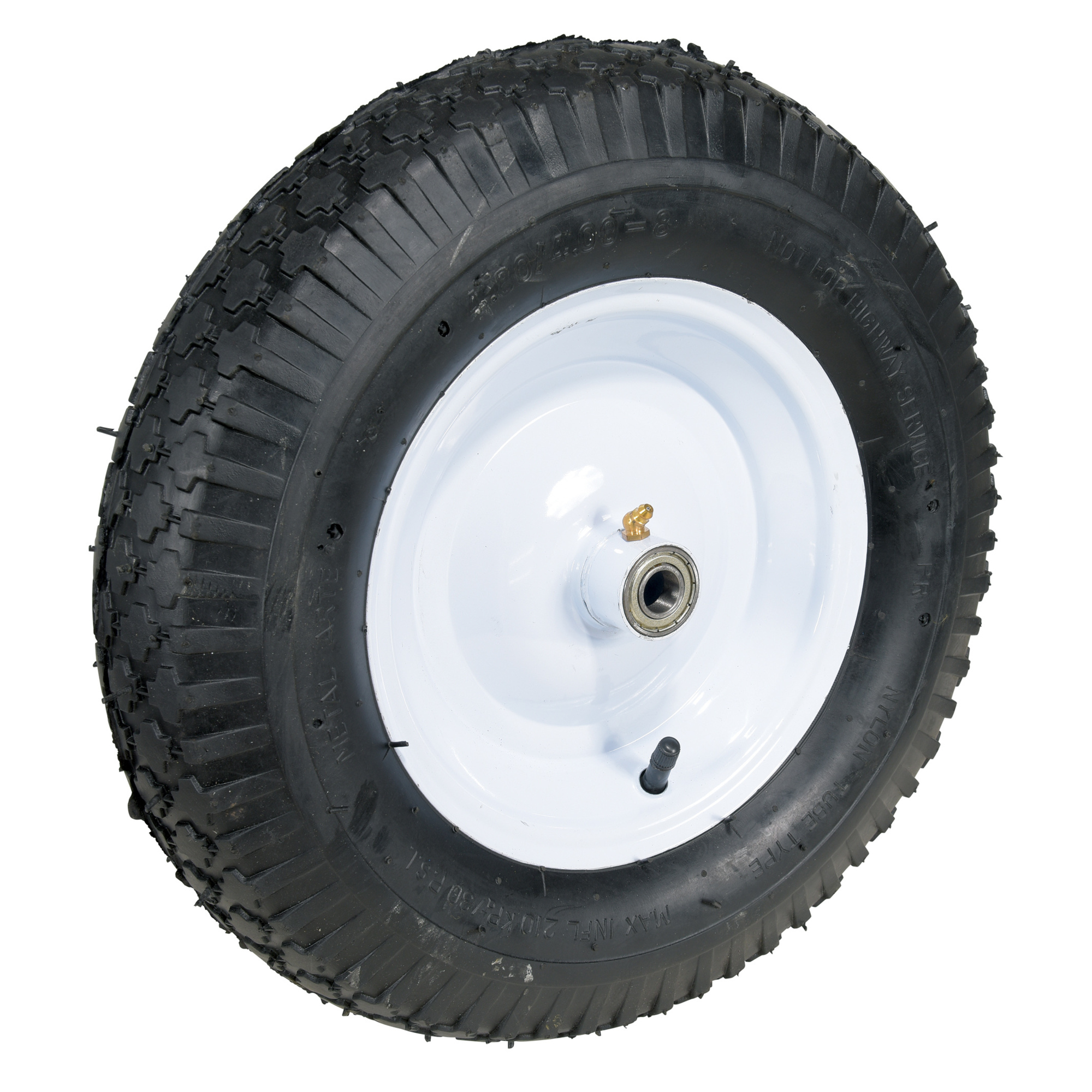 Vestil Pneumatic Wheel - 15.81in. x 3.75in., 5/8in. Bearing, Sawtooth Tread, Non-Marking, Model# WHL-PN-15.81X3.75-5/8